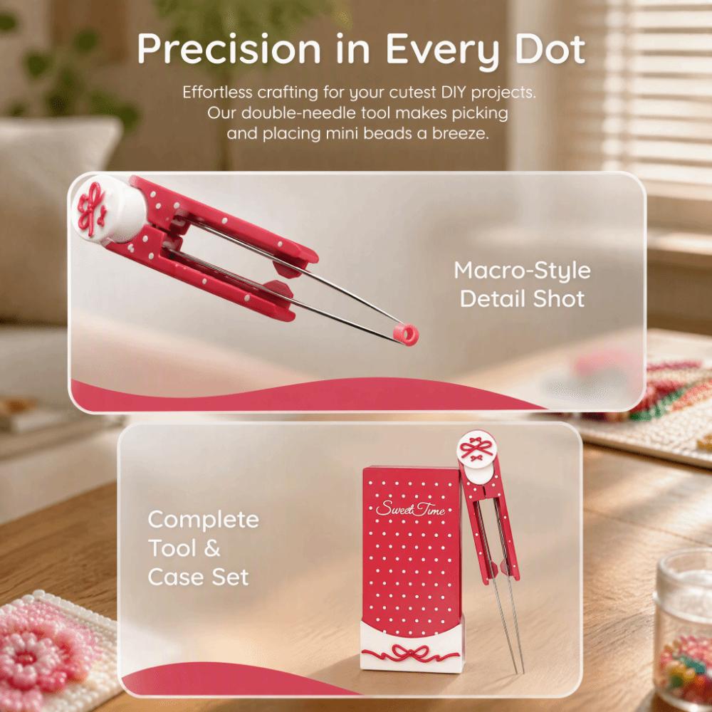 Wave Point Fuse Beads Tool Set Double Needle Pen DIY Perler Beads Tweezers Handmade DIY