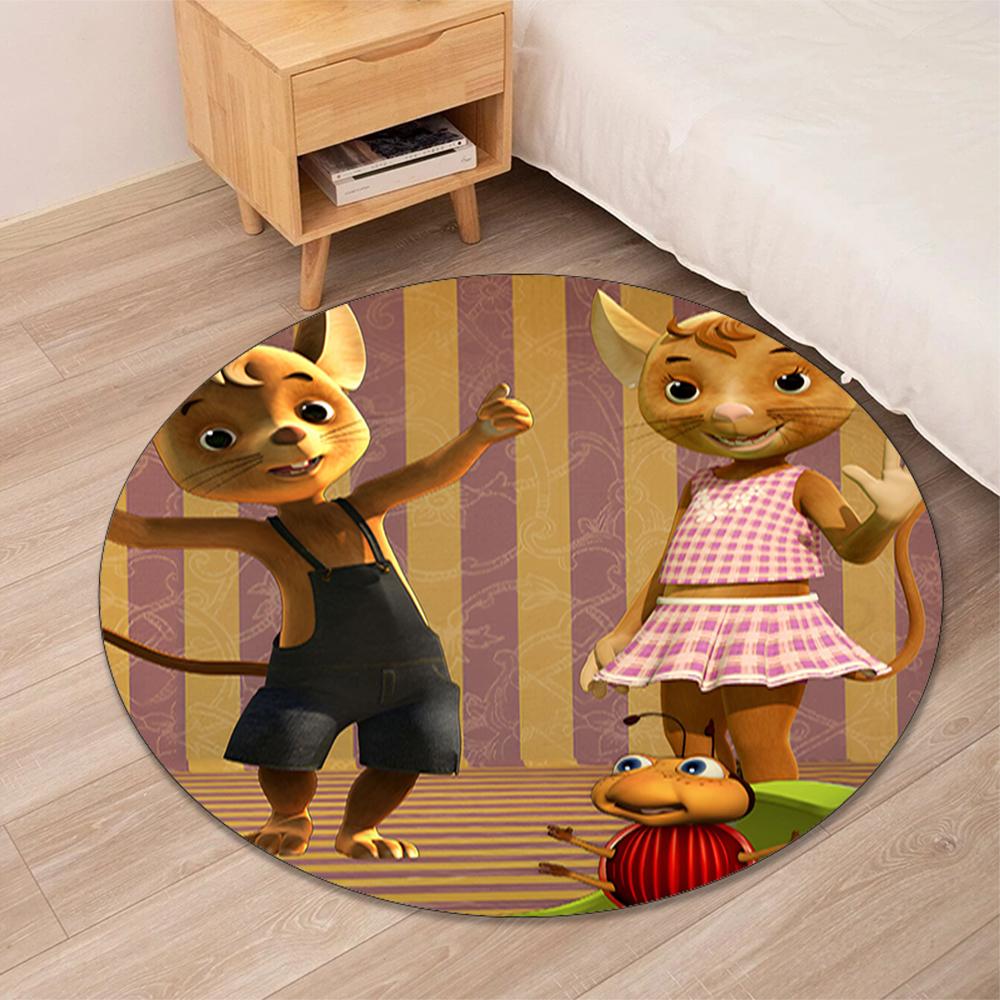 JoNaLu Printed Round Rug Carpet Chair Rug Area Rug Entryway Doormats,for Office Chair Living Room Bedroom Kitchen Room.