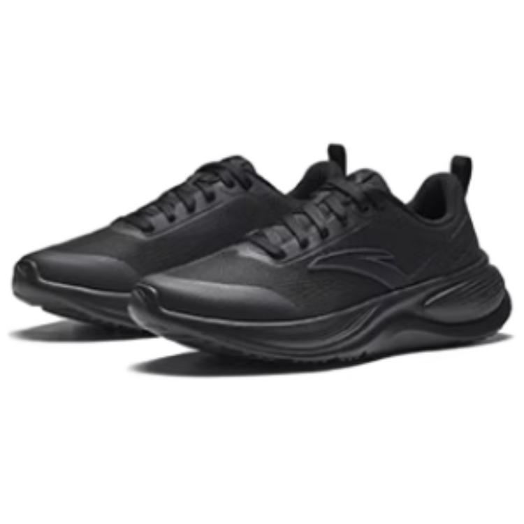 Anta Cushioning Height Increasing Lightweight Breathable Low top Casual Running Shoes Men's Black Sneakers 912535508-1