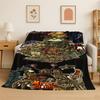Retro Game Metal Slug Cartoon Flannel Blanket Soft Warm Throw Blanket for Bedroom Living Room Bed Travel Camping Picnic Gift