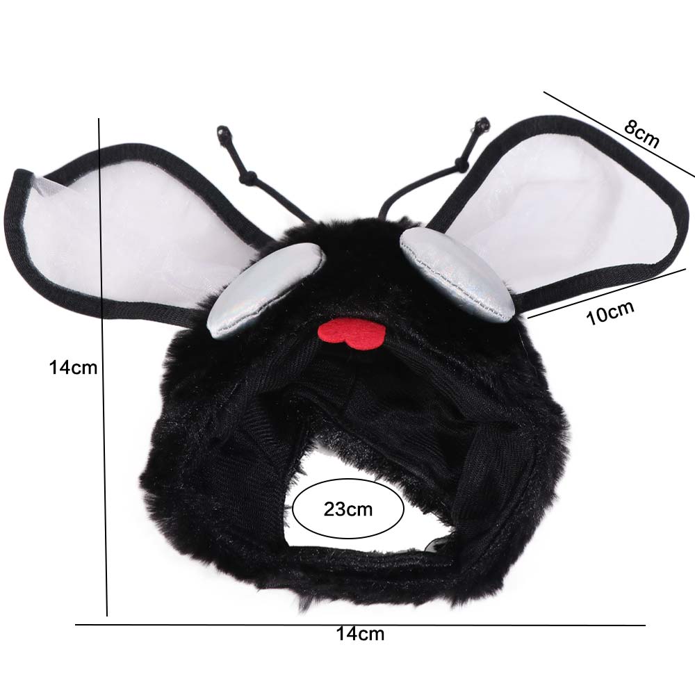 Practical Cute Pet Fly Hat Warm Soft Cat Head Cover Noise Protection Cats Cosplay Costume Winter Season