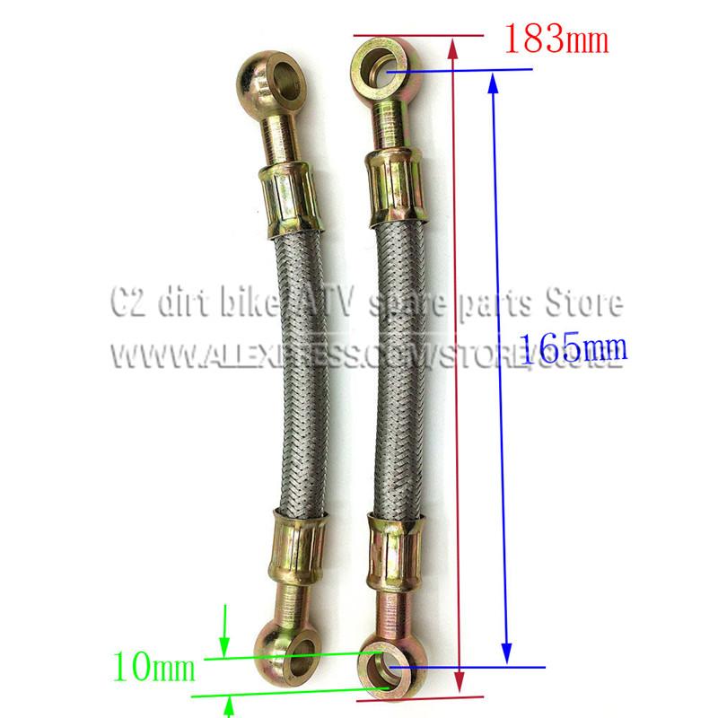 Silver M10*183MM Oil Hose tube for Dirt Pit bike Radiator COOLING cooler SCOOTER ATV Goped M10 BANJO