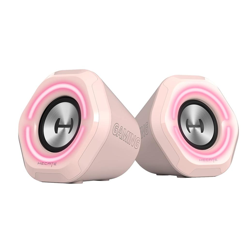 Edifier Hecate G1000 Gaming 5W Bluetooth RGB Pink Japanese Speaker, Output, 5.3, Full-Range Speaker, USB/3.5mm Ports, Lighting, (ED-G1000-PK)