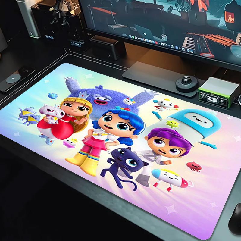 True and the Rainbow Kingdom Farbiges Mauspads Großes Gaming-Tischkissen Rutschfestes Laptop-Tablet Großes Mauspads XXL Matte Mini-PC Spielmatte Mit Verriegeltem Rand
