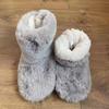Indoor Women's Slipper Boots Winter Fur Contton Warm Plush Indoor Flat Fuzzy Fluffy Female Room House Shoes Flip Flop Ladies Slide