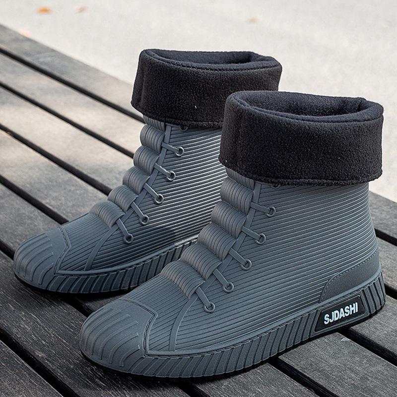 2023 Men's Fashion Short Rain Boots: Waterproof, Non-slip Rubber Shoes for Couples