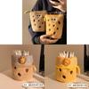 Nylon Cute Cookie Shape Pen Holder With Foldable Design For Home Office Organization