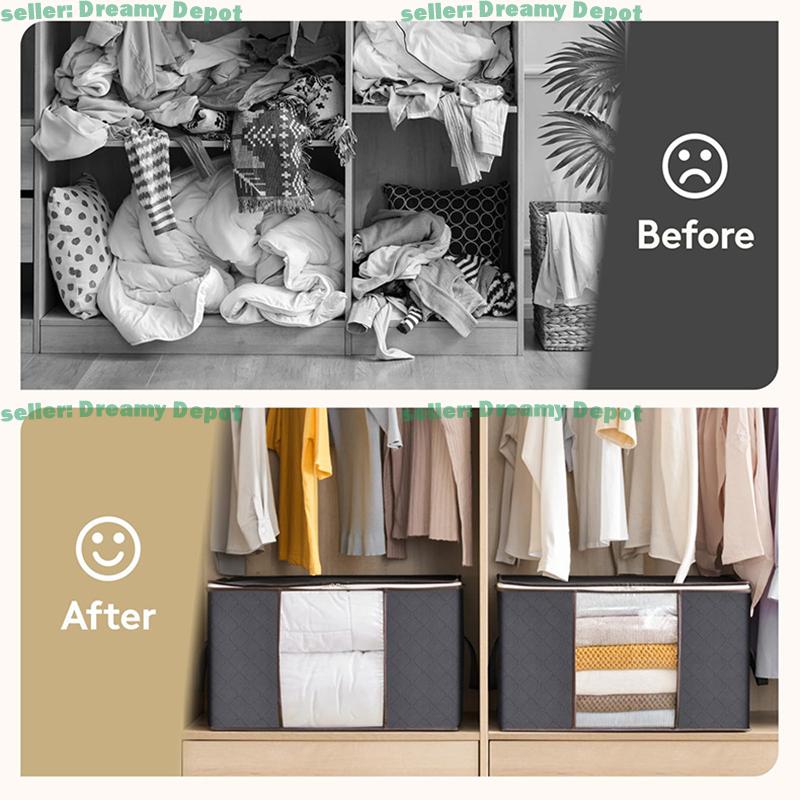 Large Capacity Storage Bag for Clothes Blankets Moving Must Have Organizer Box Container