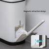 14L Kosz na śmieci do łazienki Pojemnik na odpady Kosz z pokrywą typu press-top i uchwytem na szczotkę toaletową Oszczędzający miejsce design do małych przestrzeni