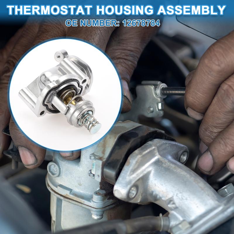 X Autohaux Engine Coolant Thermostat Housing Assembly for Chevrolet Camaro No.12678784