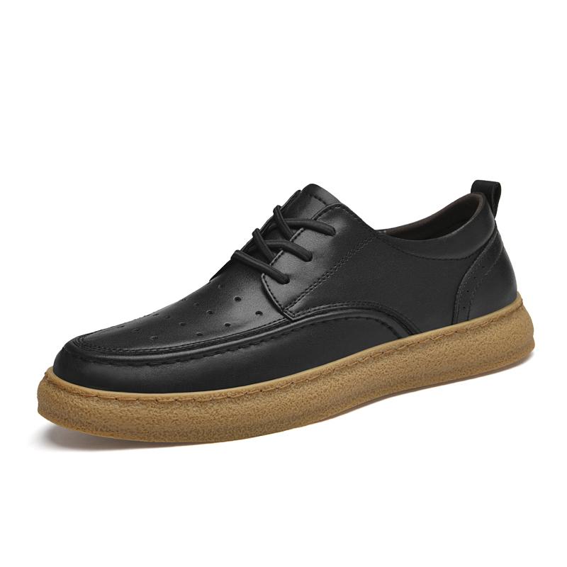 Chaussures en Cuir Décontractées Confortables et Tendance pour Hommes Sneakers de Marche de Loisir Légères Chaussures Vulcanisées pour Hommes Chaussures d'Extérieur Polyvalentes pour la Conduite
