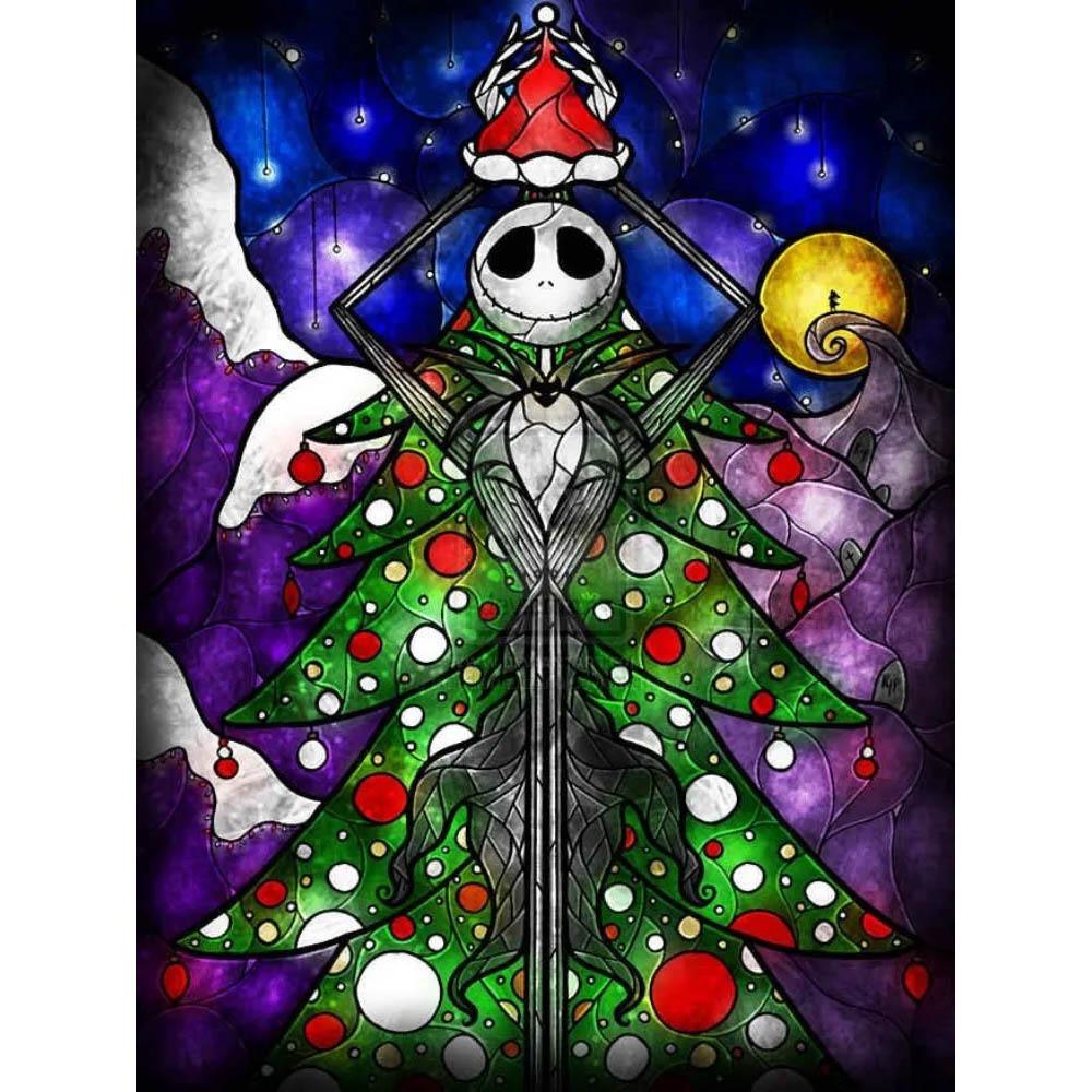 Skull Jack Sally Couple Diamond Painting New Full Diamond Nightmare Before Christmas Themed Handmade DIY Diamond Embroidery Material Pack