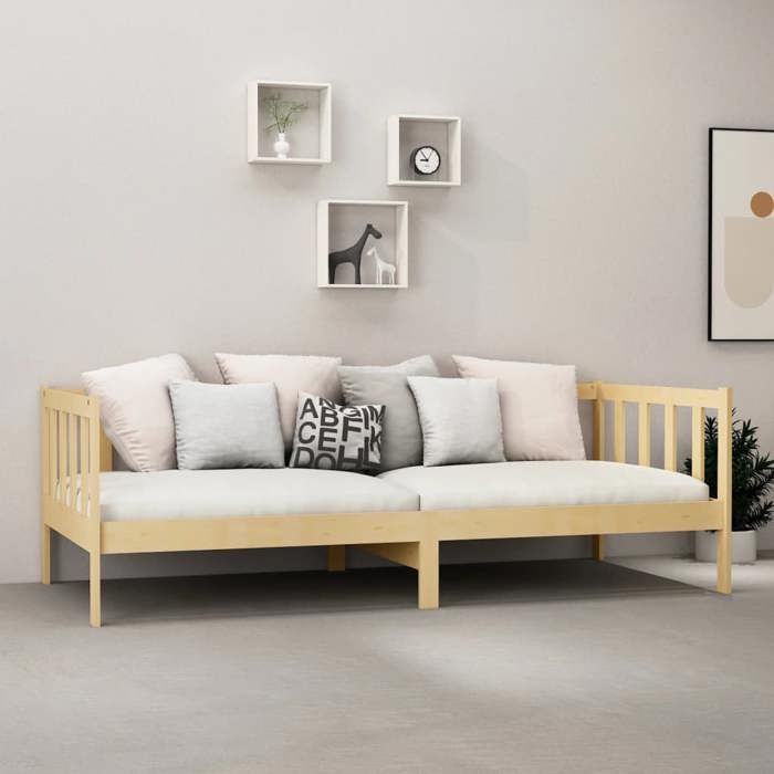 VidaXL Solid Pine Wood Bed 90x200 Cm 806940