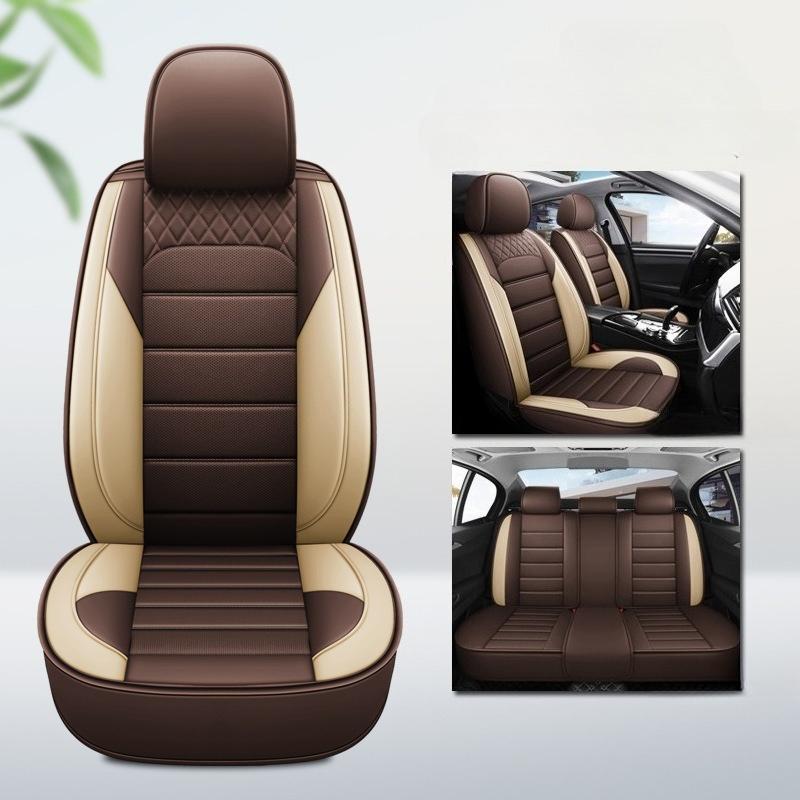Universal Car Seat Cushion, Full-Coverage Car Seat Cover, Wear-Resistant Faux Leather Car Seat Cover, 5-Seater Car Cushion