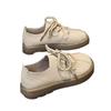 College style flat bottom lace-up small leather shoes big head round head single shoes autumn new Mori students casual shoes