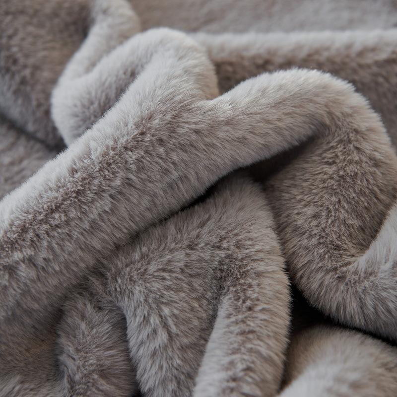 Cat-like Rabbit Plush Sofa Towel, Winter Plush Sofa Cushion, Thickened Non-slip Warm Cushion, Sofa Cover and Cover Towel