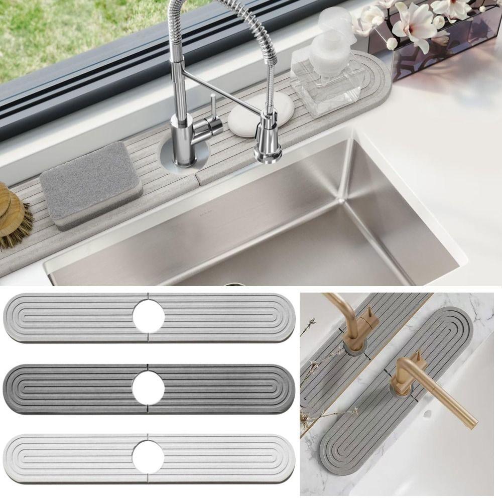 Moisture-proof Faucet Drain Pad Diatom Mud Diatomite Stone Sink Tray  Kitchen Sink