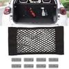 Car Seat Back Cargo Mesh Elastic String Net Magic Sticker Universal Storage Bag Pocket Cage Auto Organizer
