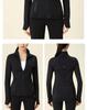 Women's Slim Fit Stand Collar Zipper Cardigan Jacket for Autumn Yoga