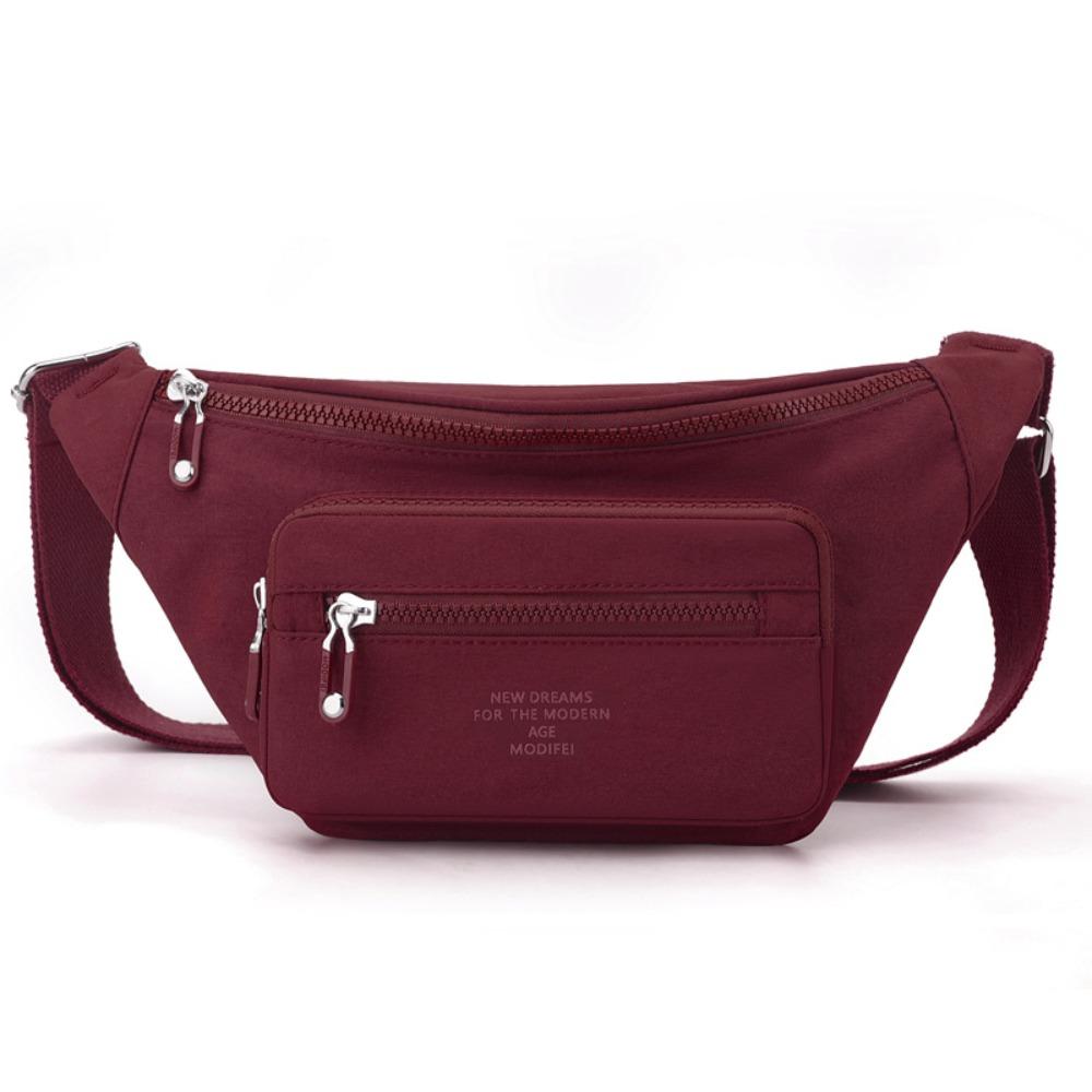 Portable Nylon Crossbody Bag Solid Color Middle Aged Tote Bag Fashion Mobile Phone Bag  Mom