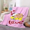 Schattige Bubu en Dudu Serie Deken Cartoon Print Kinderen Warm Flanel Zacht Comfortabel Huis Reizen Deken Bed Deken Verjaardagscadeau