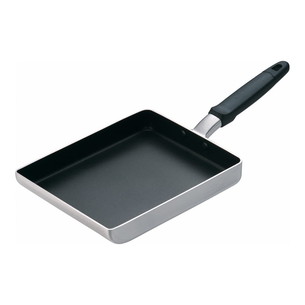 Samurai-Selection Black Endo Shoji Tkg Egg Roll Frying Pan Dimensions X D X 18 X 23 X 3 Cm Kg Thickness Fluororesin Coating On The For Gas Stoves Aluminum Commercial Adlm104