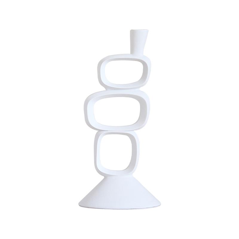 Resin Candlestick Geometric Hollowed Candle Holder Elliptical Circle Candle Stick Holder Wedding Centerpieces Home Decoration