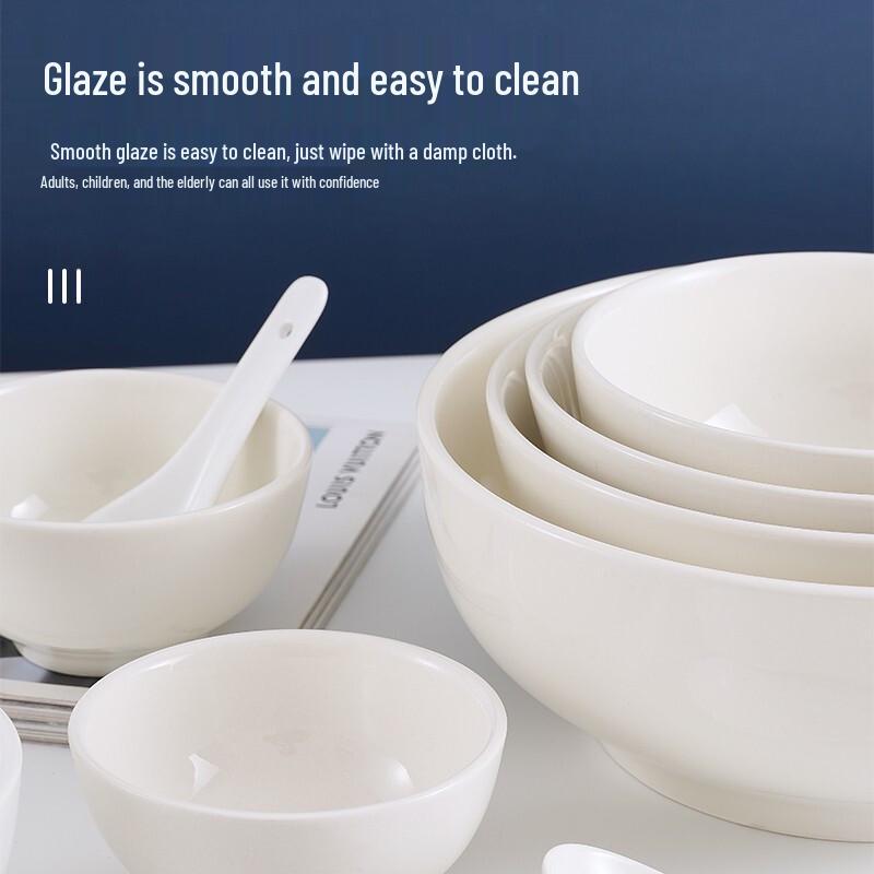 

Homeglen 5-inch White Ceramic Rice & Soup Bowls (10-Pack)