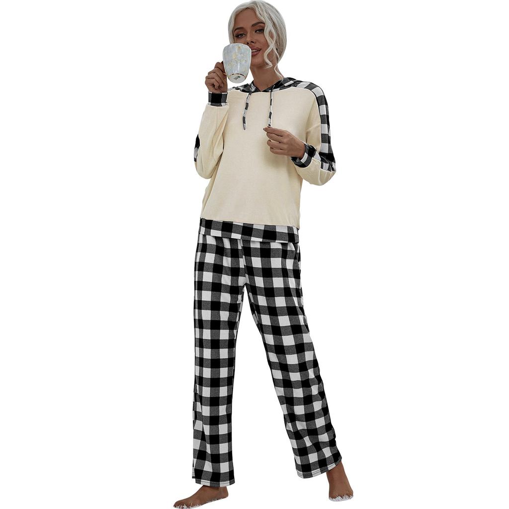 Hooded Sweatshirt with Trousers Pajamas 