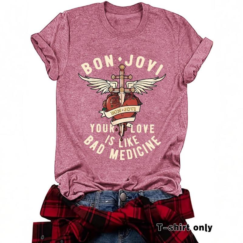

Women s Printed Short-sleeved Loose and Fashionable T-shirt XXL