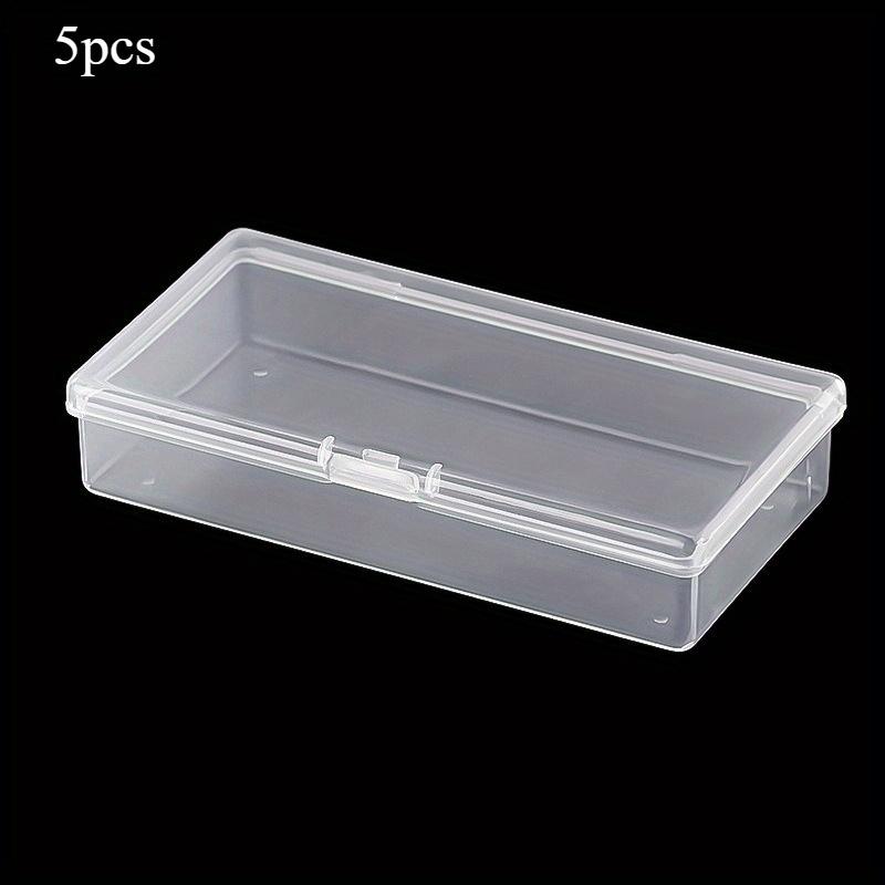 

10pcs/5pcs Plastic Storage Boxes with Snap-Close Lids-Stackable Organizer Containers,For Jewelry, Crafts,Home Organization