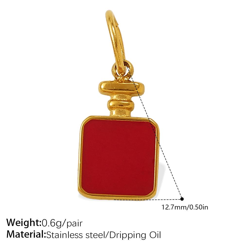Cartoon Oil Dripping Fruit Diy Pineapple Pendant Stainless Steel Gold-Plated Dopamine Accessories