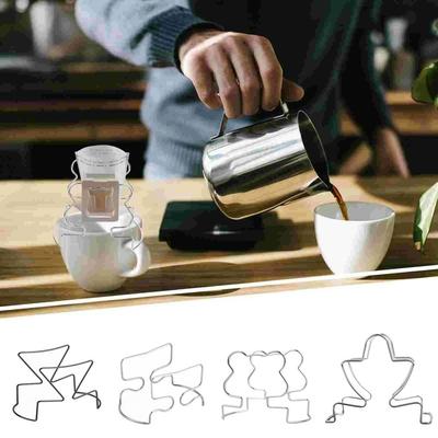 Soporte Reutilizable de Acero Inoxidable Para Bolsas Desechables de Goteo de Café Estilo Japonés Portafiltros para Taza de Café Estante para Bolsas de Papel Filtro