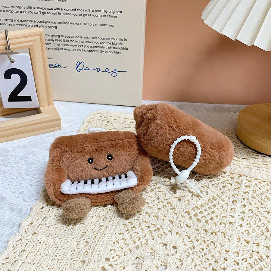 Lustiges Simulationsklavier Puppentaschenanhänger Plüsch Musikinstrument Puppenspielzeug Kinderpuppe Geschenk Greifautomat Puppe