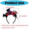 Realistic Rose Bat Hairband Halloween Party Accessory Comfortable Resin Plastic Detailed Design Long Wear