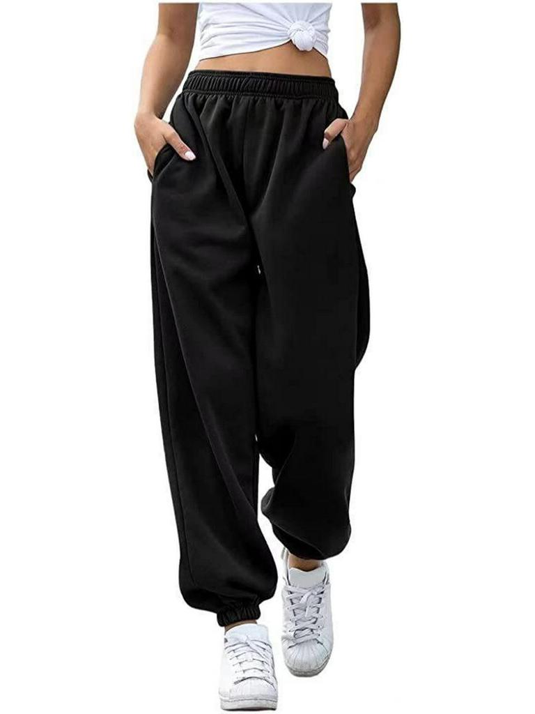 Europäische & Amerikanische Damen High-Waist Casual Sport-Sweathose - Vielseitige Bündchen-Hose für Zuhause