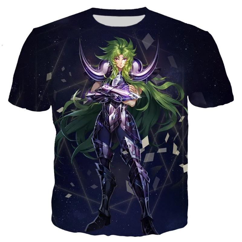 Saint Seiya Classic Anime 3D Harajuku Printed Fashion Men Women Children Casual Crewneck Short Sleeve Slim Summer Popular Tees