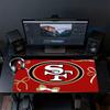 SF 49ers Mouse Pad, Large Gaming Desk Mat, Non-slip XXL Mousepad for Laptop & Tablet, Mini PC Playmat with Stitched Edges