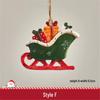 Small Snowman and Santa Claus Christmas Tree Hanging Ornaments for Home Decor