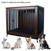 Movable Wooden & Metal Dog Crate with Toilet Separator for Medium/Small Dogs