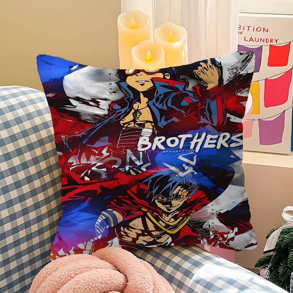Anime G-Gurren Comics Lagann Pillow Gift Home Office Decoration Pillow Bedroom Sofa Car Cushion CoverPillow Case