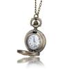 Orologio da tasca moda retrò per uomo donna, bronzo, quarzo, lega, cassa cava con ingranaggi scolpiti, con catena