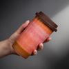 290/350ml Portable Couple Ceramic Coffee Cup, Ceramic Kiln Made Coffee Cup, Silicone Lid Latte Coffee Cup, Milk Tea Cup