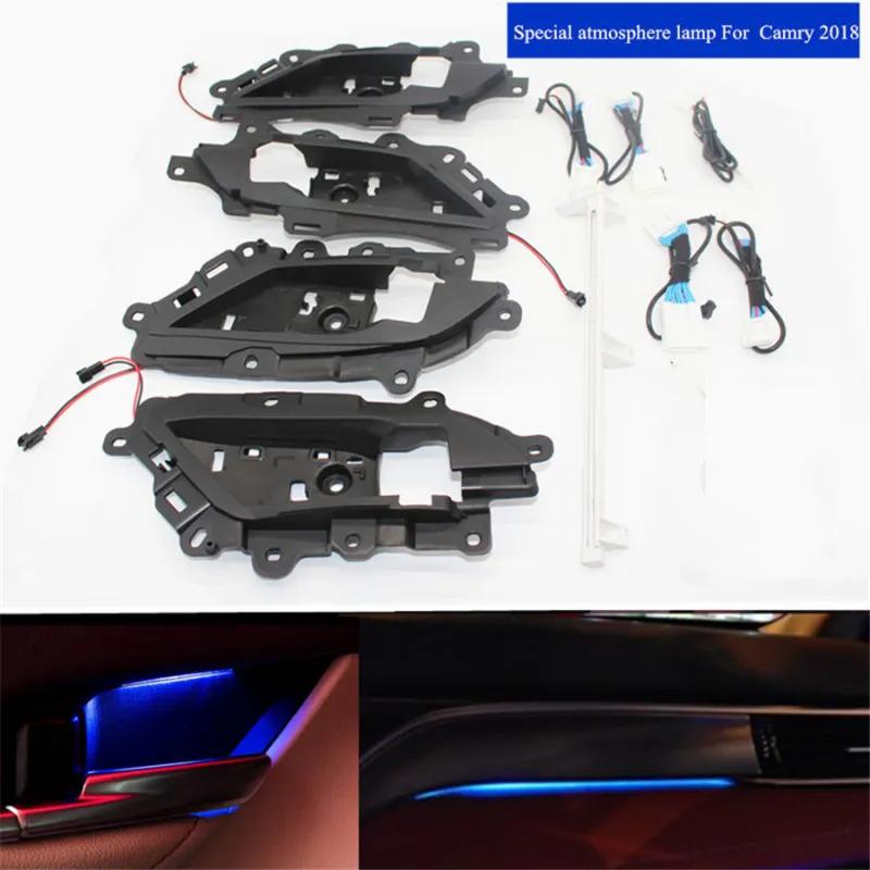 

Автомобильная светодиодная лампа особой атмосферы Для Toyota Camry 2018 Декоративная лампа Дверь Передний пассажир Центральное управление Подсветка светодиодная подсветка голубого цвета автоаксессуары