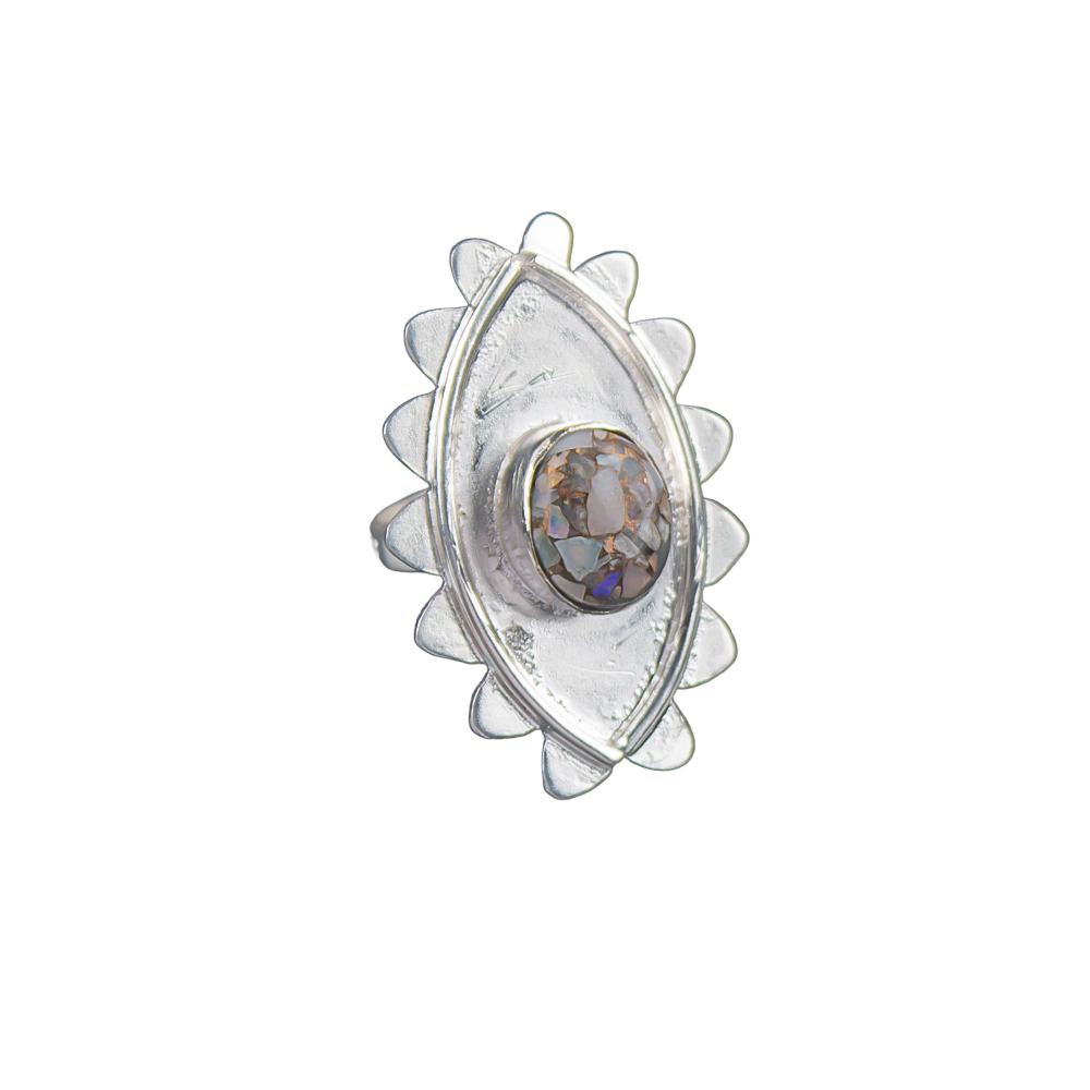 Ethiopian Copper Turquoise Gemstone 925 Sterling Silver Jewelry Handcrafted Ring RR-6-23