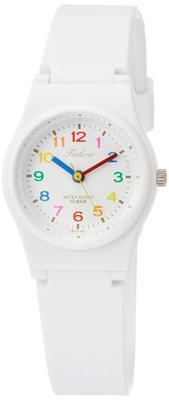 Citizen Analoog Waterdicht Polshorloge met Urethaan Wit en Meerkleurig Q&Q VS21-001 Damesband,
