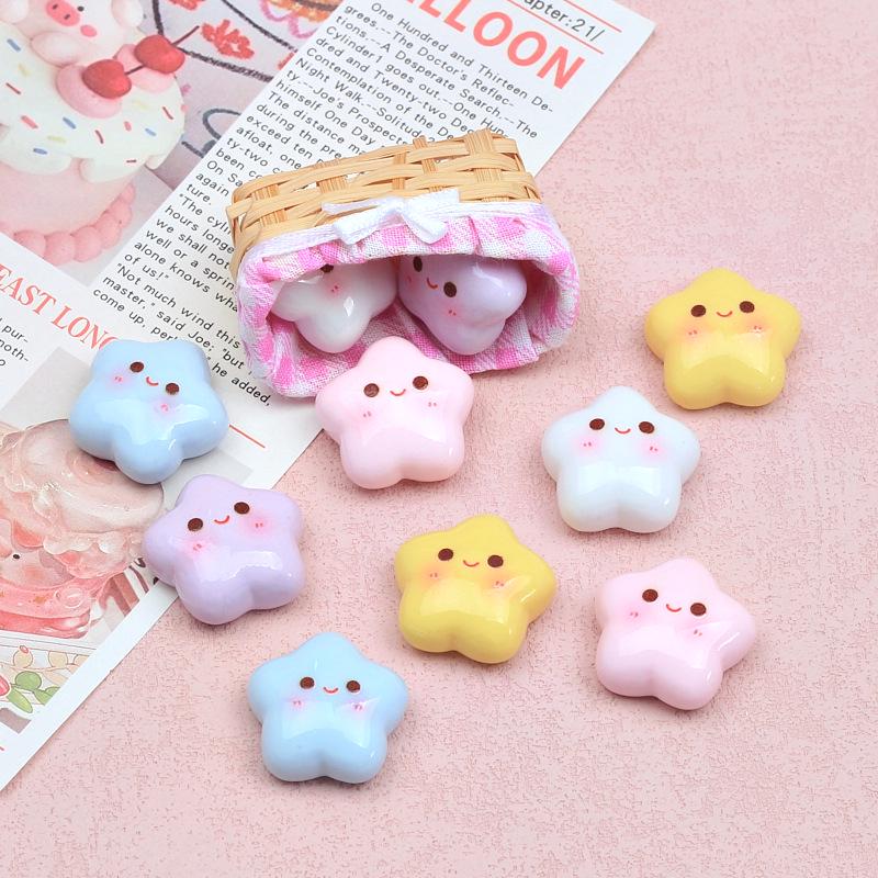 Croc Charms & Hair Clips: DIY Resin Accessories - Cartoon Stars & Smiley Faces