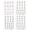 Transparent Multi-Purpose French Manicure Template Stickers with Art Lattice Pattern