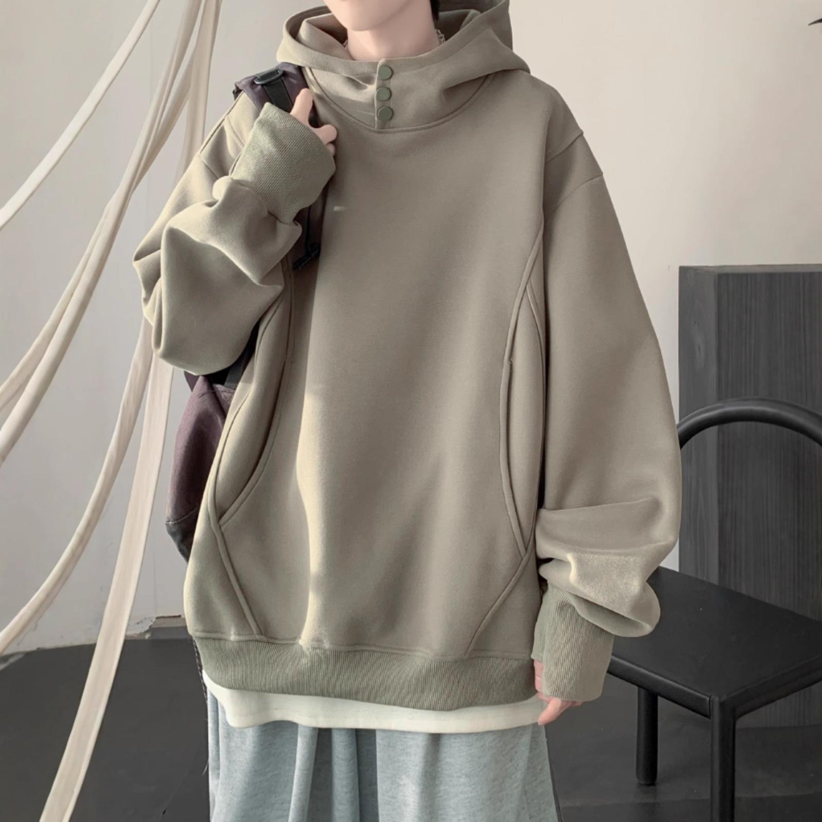 Jmg Clothing Men's Black Hooded Sweater For And Teenagers In Autumn Is Versatile And Loose. Cm