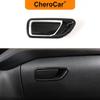 2xCarbon Fiber Co-pilot Storage Box Handle Cover Trim For +Ford Bronco Sport